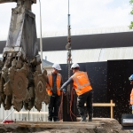 Eerste dag productie CSM-wanden op Stationsplein Zwolle