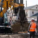 Eerste dag productie CSM-wanden op Stationsplein Zwolle