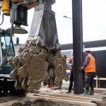 Eerste dag productie CSM-wanden op Stationsplein Zwolle