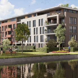 Impressie van nieuwbouw appartementencomplex Buytenhof