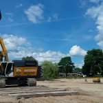 Klaar voor de start in Apeldoorn voor parkeergarage Anklaar, bij het Scala-gebouw