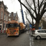 Aanvoeren CSM-materieel in centrum van Den Bosch