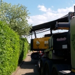 Precisiewerk bij het lossen van de Bauer machine