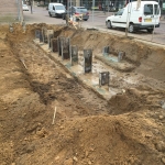 Livery of the CSM-wall on the building site Parklaan 1 in Veghel