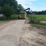 Voorbereiden aanvoerroute naar de bouwlocatie