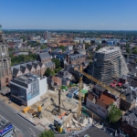 Luchtfoto bouwlocatie Grote Markt - Groningen