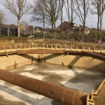 Bouwkuip met CSM-wanden en stempelraam, na storten van Onderwater Beton