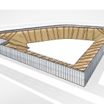 Inbouwen stempelconstructie tussen de CSM-wanden en de betonnen kern