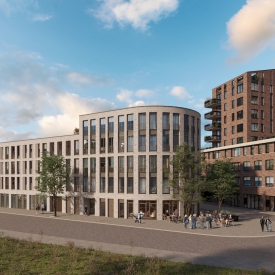 Impressie nieuwbouw appartementencomplex Gonnet 22 - Gonnetstraat, Haarlem