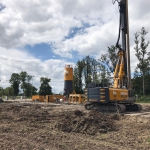 Productie kwelscherm voor een gesloten polderbouwkuip