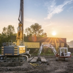 Productie kwelscherm voor een gesloten polderbouwkuip