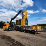 Aanvoer en opbouw BodemBouw machine en materieel