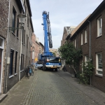 Aanvoer Bauer machine en materieel naar projectlocatie