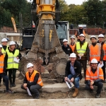 Rondleiding op bouwproject door BodemBouw Oskar de Kok en Djordy van den Eijnde voor COWI