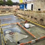 Cofferdam with CSM-walls and groundanchors all around