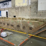 Cofferdam with CSM-walls and groundanchors all around