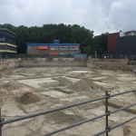 Bouwkuip maximale ontgraving en storten poeren