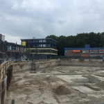 Bouwkuip maximale ontgraving en storten poeren