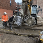 Bestaande (niet in functie zijnde) groutankers doorboren